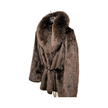 Brown fur coat