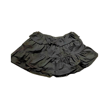 Black tiered mini skirt