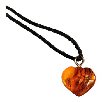 Amber heart necklace