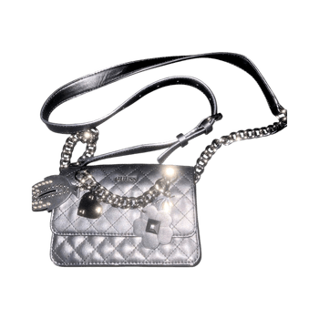 Black quilted mini handbag