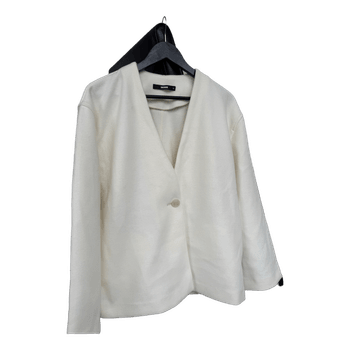 White recycled polyester blazer