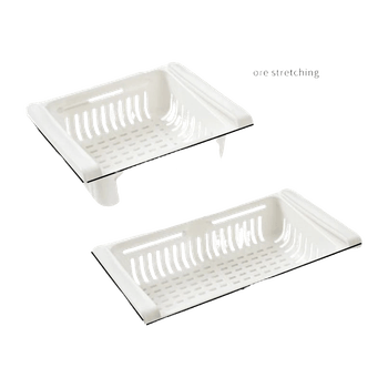 White refrigerator organizer