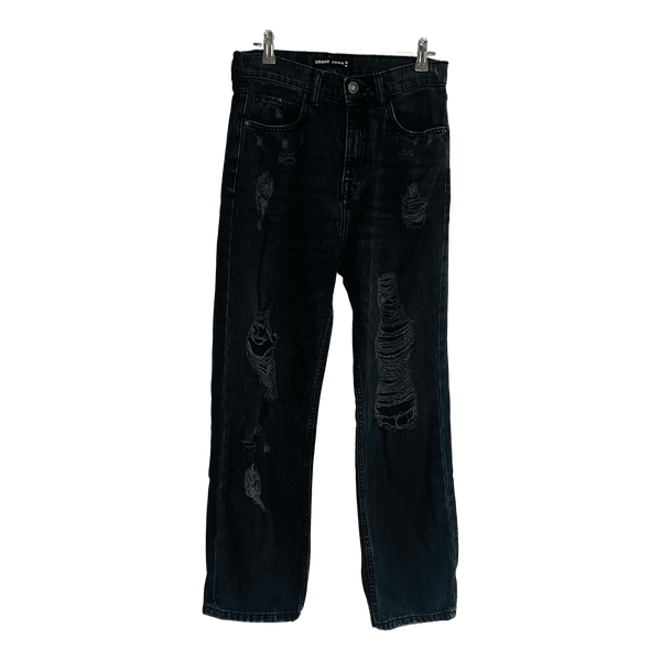 Mustad rebitud Cropp teksad