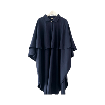 Marimekko wool navy cape