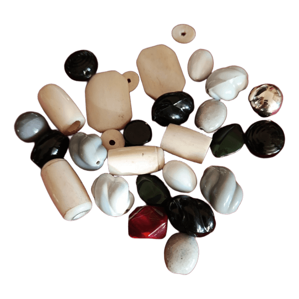 Ivory and dark beads