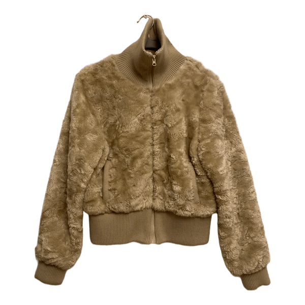 Beige faux fur jacket