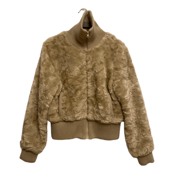 Beige faux fur jacket