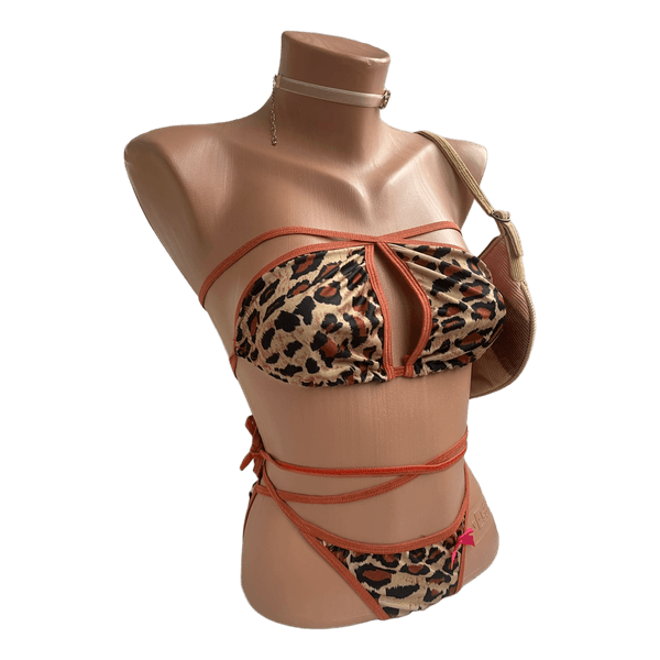 Leopard print bikini set
