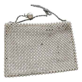 Beaded pearl shoulder bag