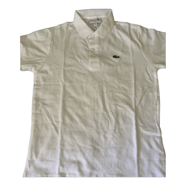 Balti Lacoste polo marškinėliai