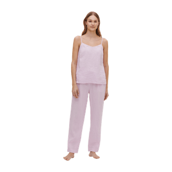 Pink linen pants
