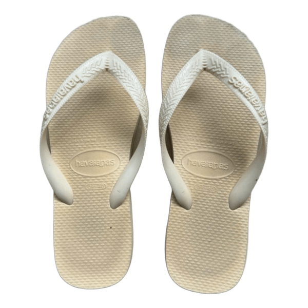 Beige Havaianas flip-flops