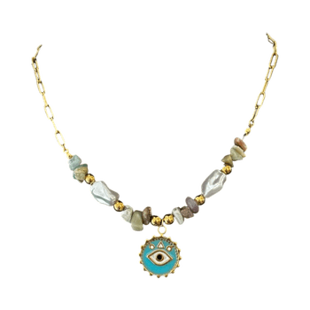 Turkoosi silmäkaulakoru