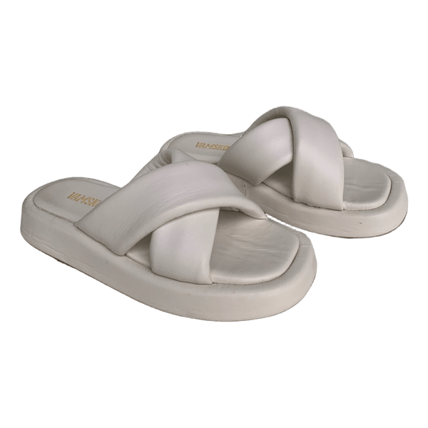 White Vamsko Pillow Sandals