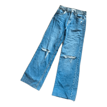 Blue ripped jeans