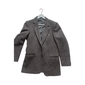 Harmaa tweed-bleiseri