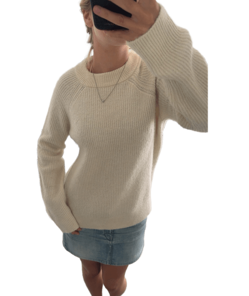 Selected Femme vit stickad tröja