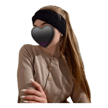 Black knitted headband
