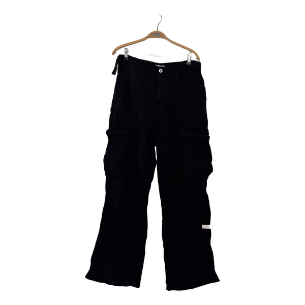 Black cargo trousers