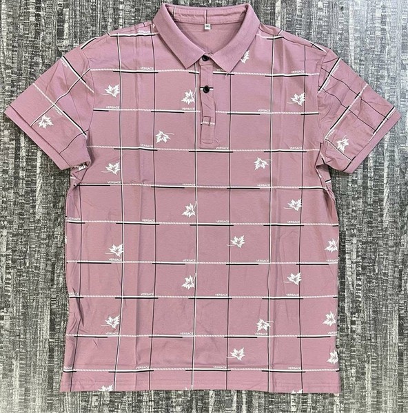Versace pink polo shirtwear
