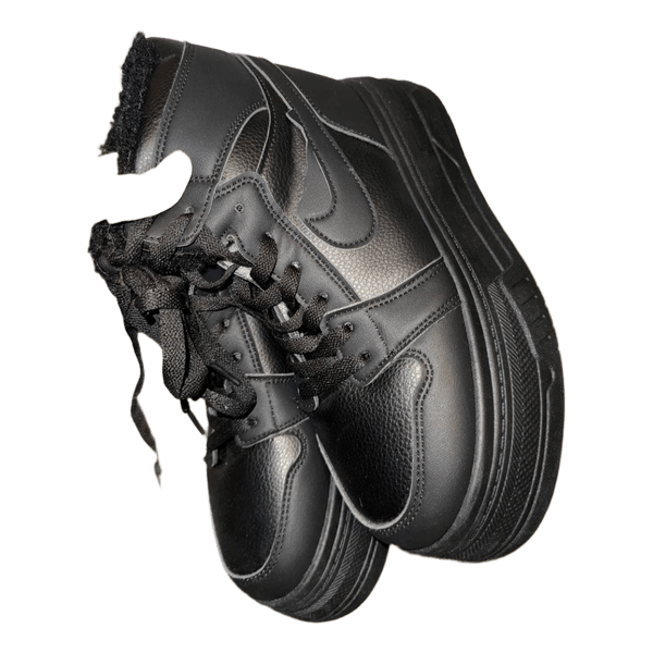 Black Nike platform sneakers