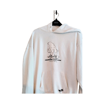 Valkoinen huppari, koko M