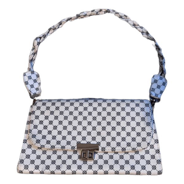 Geometric print shoulder bag