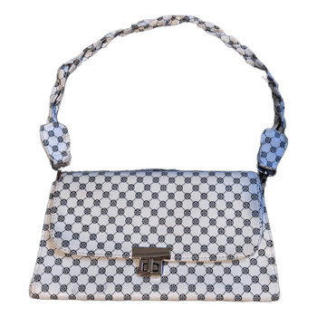 Geometric print shoulder bag