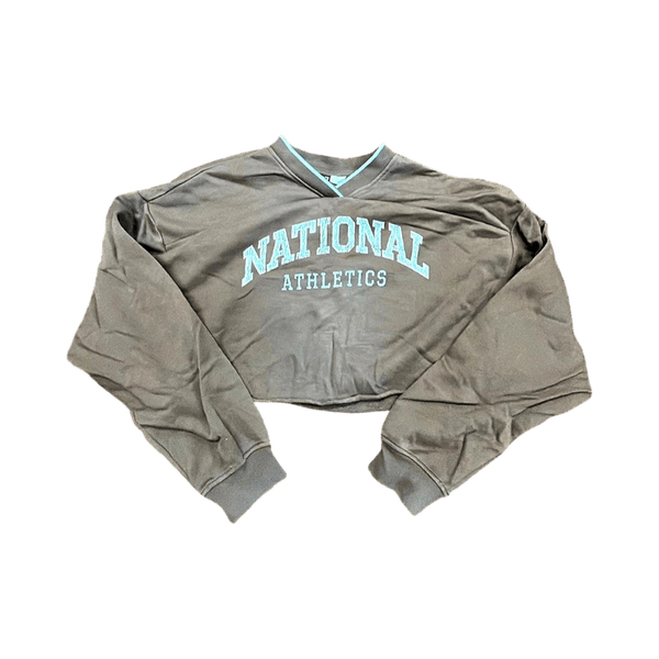H&M brown cropped sweatshirt