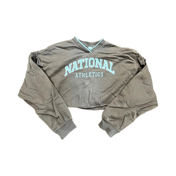 H&M brown cropped sweatshirt