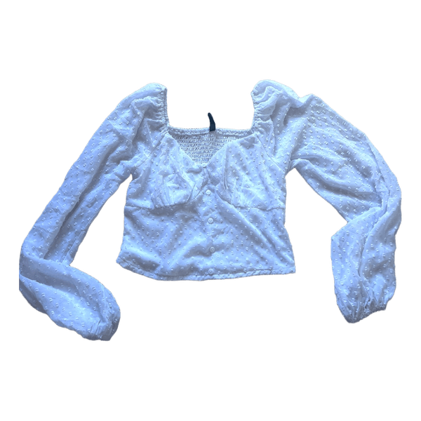 White button down top