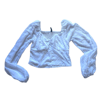 White button down top