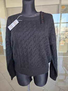 Black knitted sweater