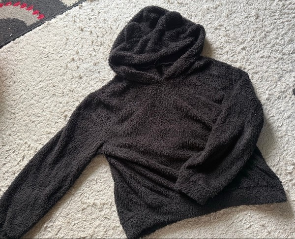 Black fleece hoodie