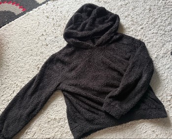 Black fleece hoodie