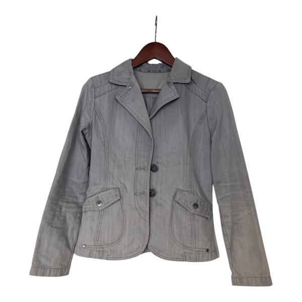 Grey denim vintage blazer