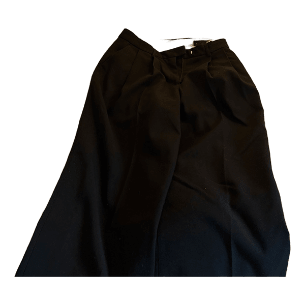 Black wide-leg trousers