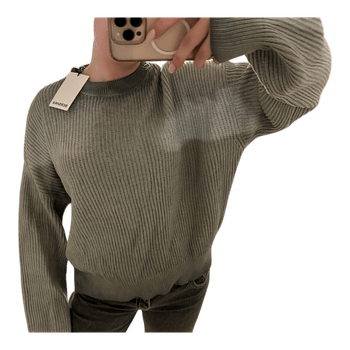 Grey ribbed sweater