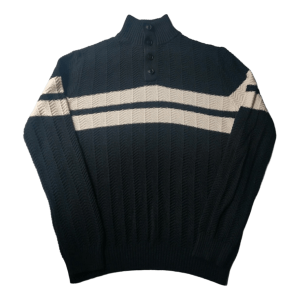 Nautica Puuvillaneule - Musta Valkoinen - L/XL