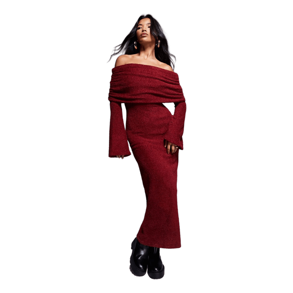 Robe longue rouge Asos