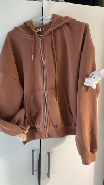 Brown zip hoodie