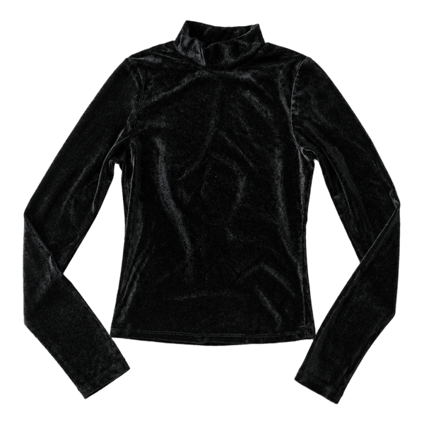 Gina Tricot black velvet top