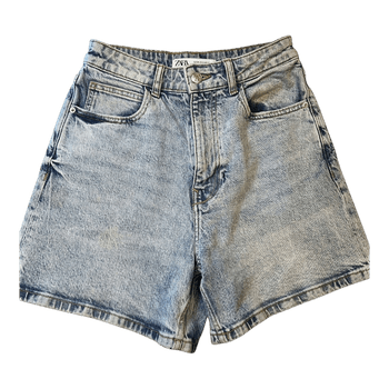 Blue denim shorts