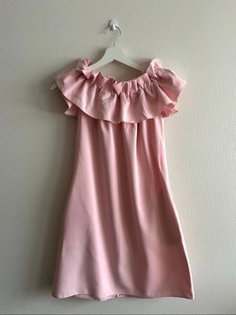 Pink ruffled dress
