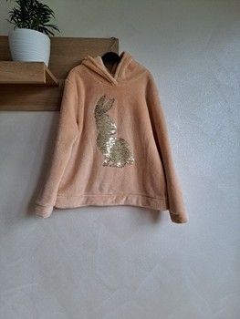 Beige H&M plush hoodie