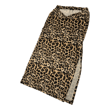 Leopard print midi skirt