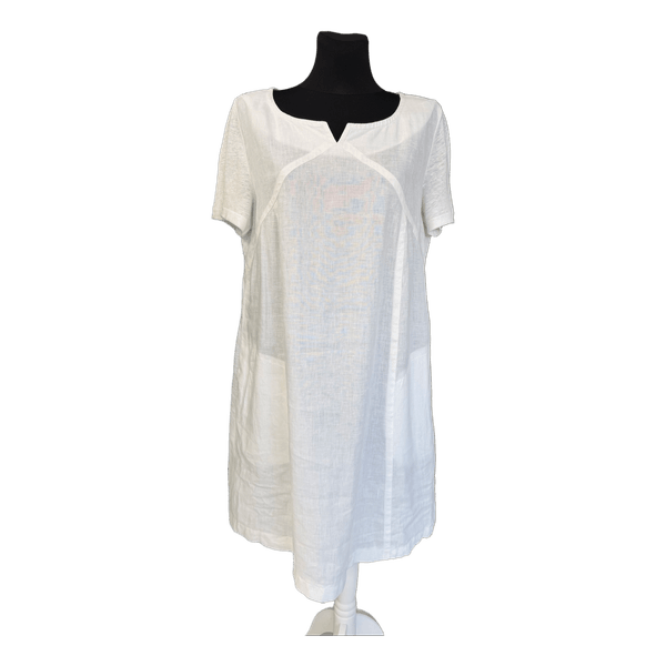 White linen dress