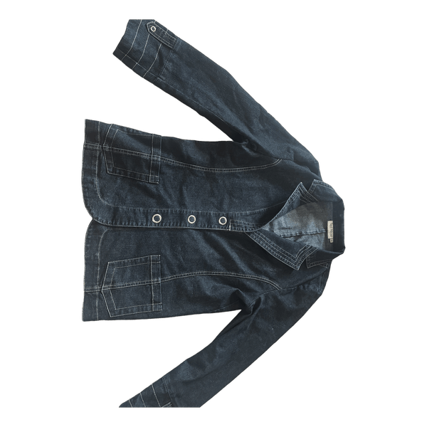 Mørk denim blazer