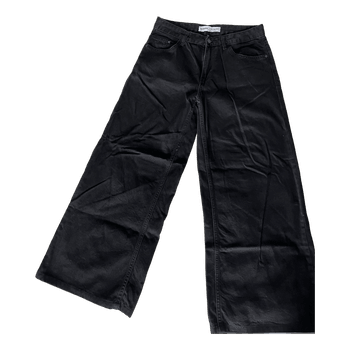 Black wide leg jeans