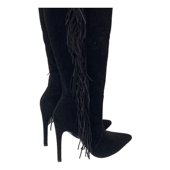 Diva fringe high heel boots 🖤